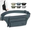 Commuter Chest Bag Solid Color Waist Bag Multi-compartment Mobile Messenger Bag