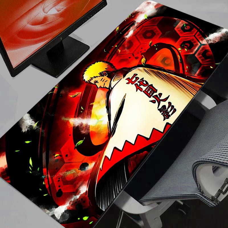 Large E-sports Mouse Pad Anime Naruto Uzumaki Smooth Flexible Rubber Gamer PC Computer Keyboard For CSGO Kawaii Rug Mosuepad