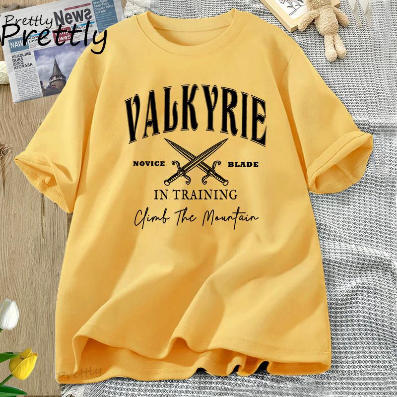 Valkyrie Training Graphic T Shirts Men Women Cintage SJM Acotar T-shirt Bookish Reader Tshirt Cotton Short Sleeve Couple Tees