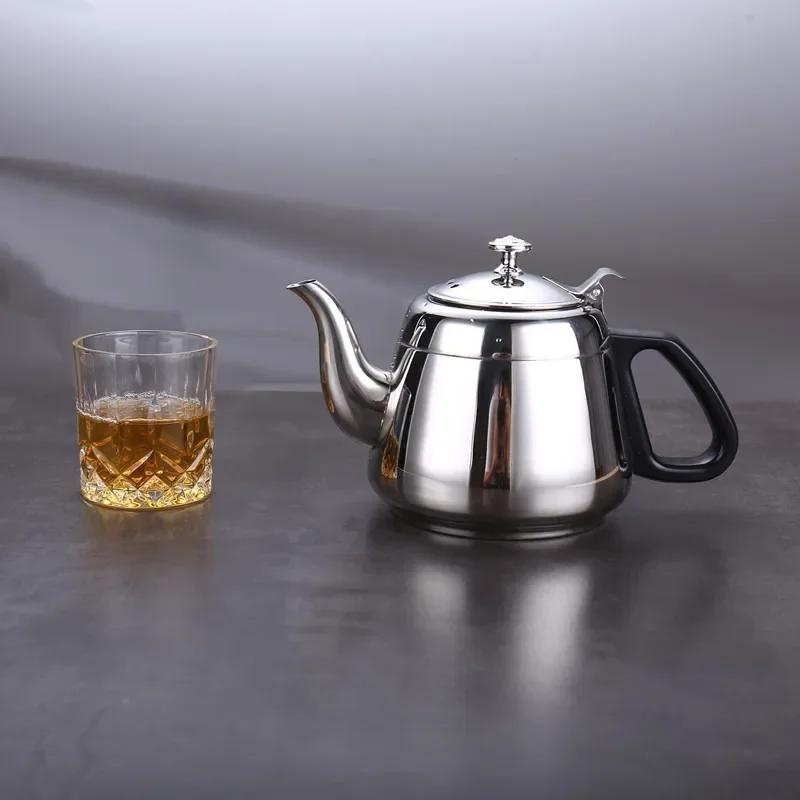 Daily Metal Water Boiler Teapot Hotel Teapot with Filter Induction Cooker Household Large Capacity Thickened Stainless Steel