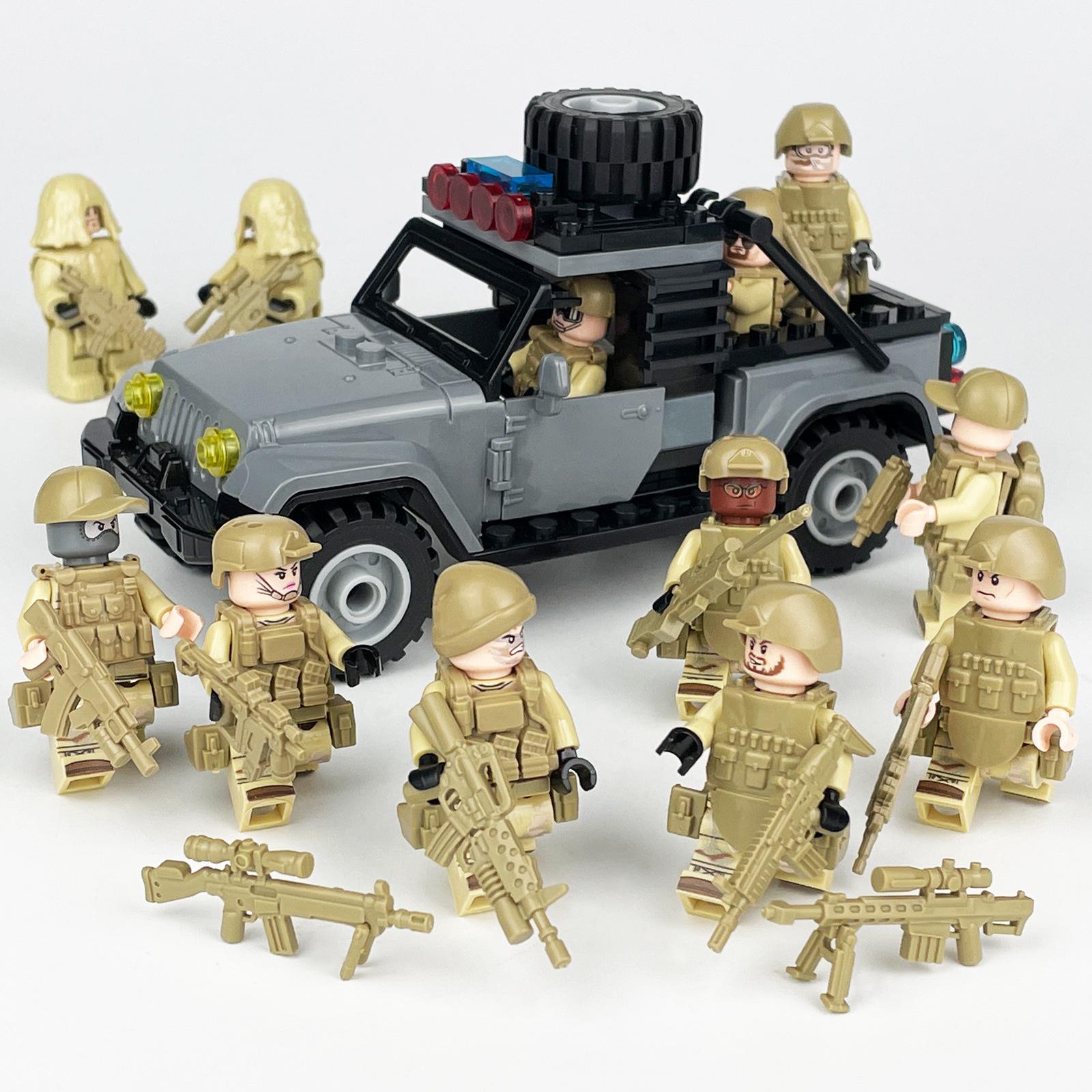 

M-27 Внедорожный грузовик Специальная полицейская машина Строительные блоки из мелких частиц Игрушечная сборка Детская игрушка в подарок