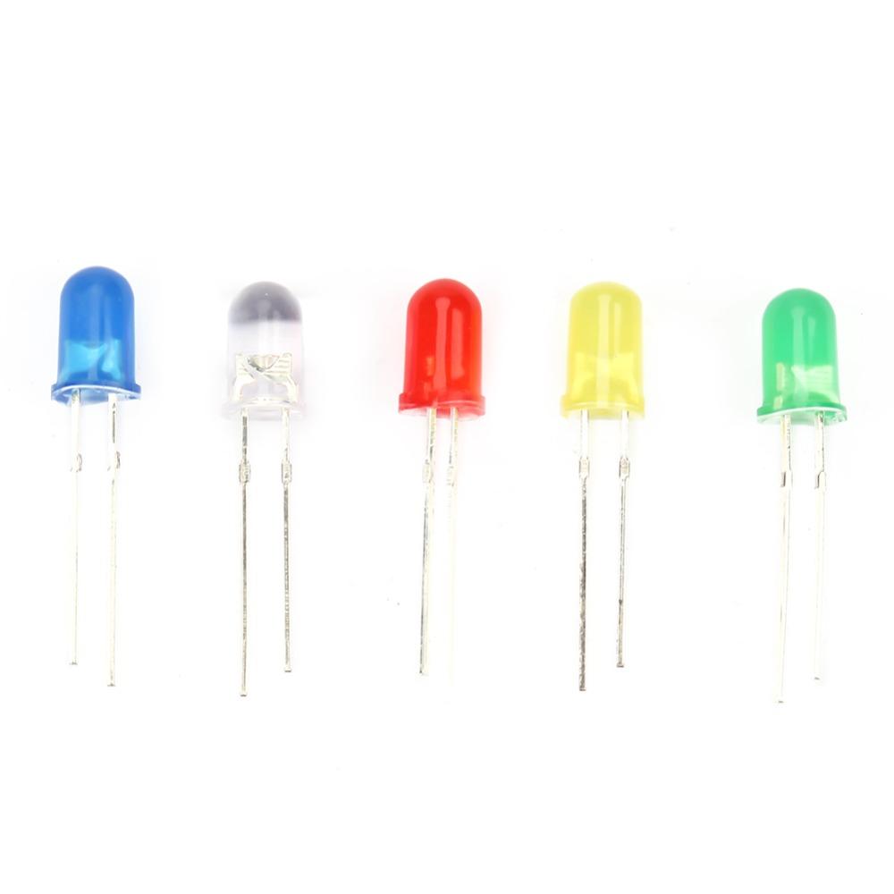 500PCS 5mm LED Light Diodes Storage Box Light Emitting Diodes LEDs Assorted Colors  Repair Equipment