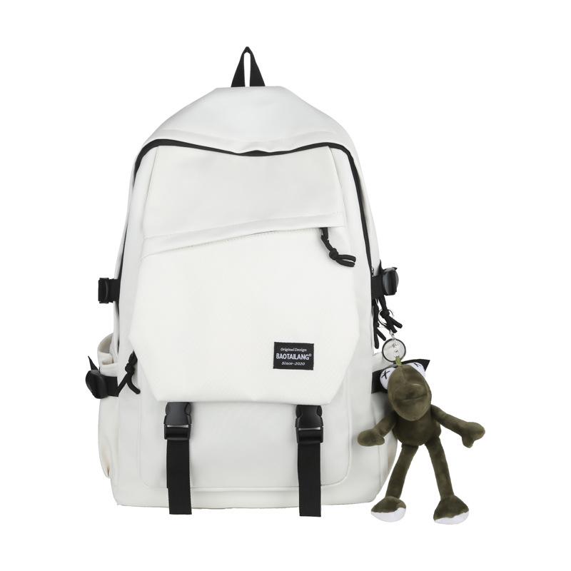 Backpack Men's Simple and Versatile Large Capacity Travel Backpack Women's Casual Junior High School, High School, College Student Backpack