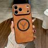 Leather Dear Head Case For For Iphone 17 16 15 14 13 12 11 Pro Max ProMax 17Pro For Iphone17 16Pro  Wireless Charge Covers