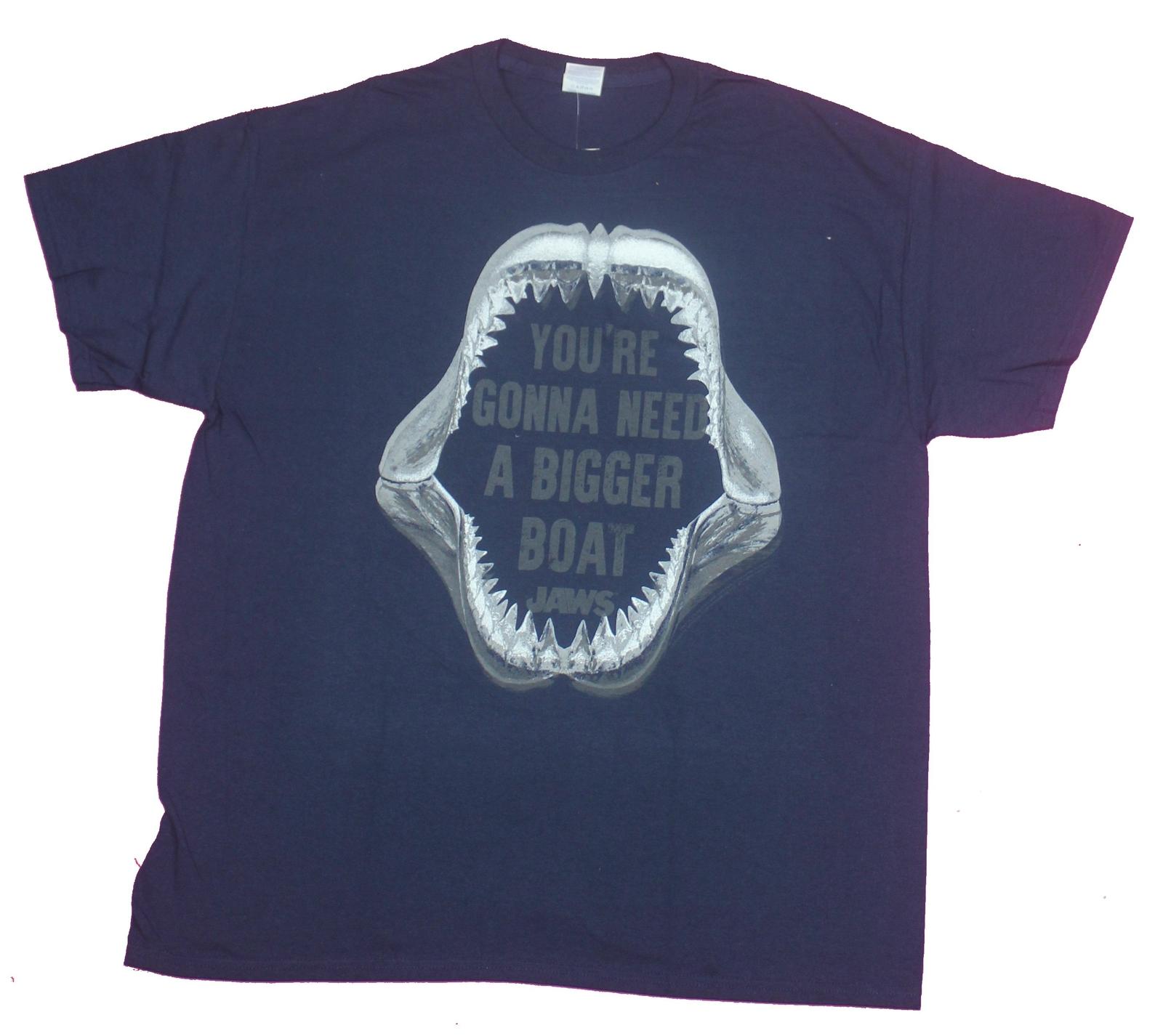 Jaws Mens T-Shirt- You re Gonna Need A Bigger Boat Shark Teeth Image XL