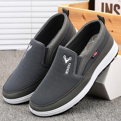 2023 Spring New Old Beijing Cloth Shoes Men's Casual Shoes Single Shoe Mesh Shoes Board Shoes Soft Sole Elderly Shoes