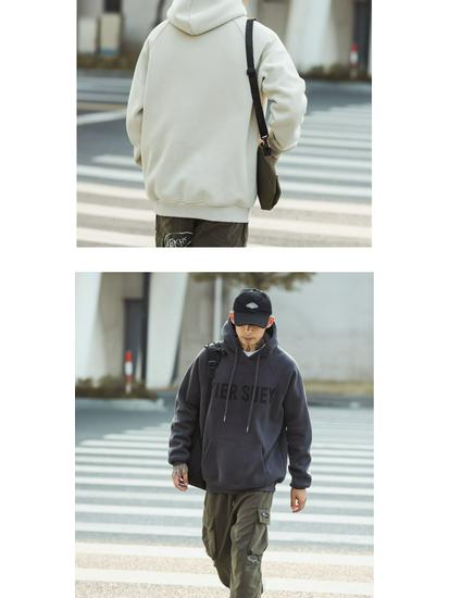 Men's Trendy Letter Print Hooded Sweatshirt - Autumn Slimming Casual Jacket
