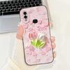For Samsung Galaxy A10 A10S M01S Phone Case Fashion Flower Back Cover Liquid Silicone Protector on Samsung A 10 Shockproof Funda