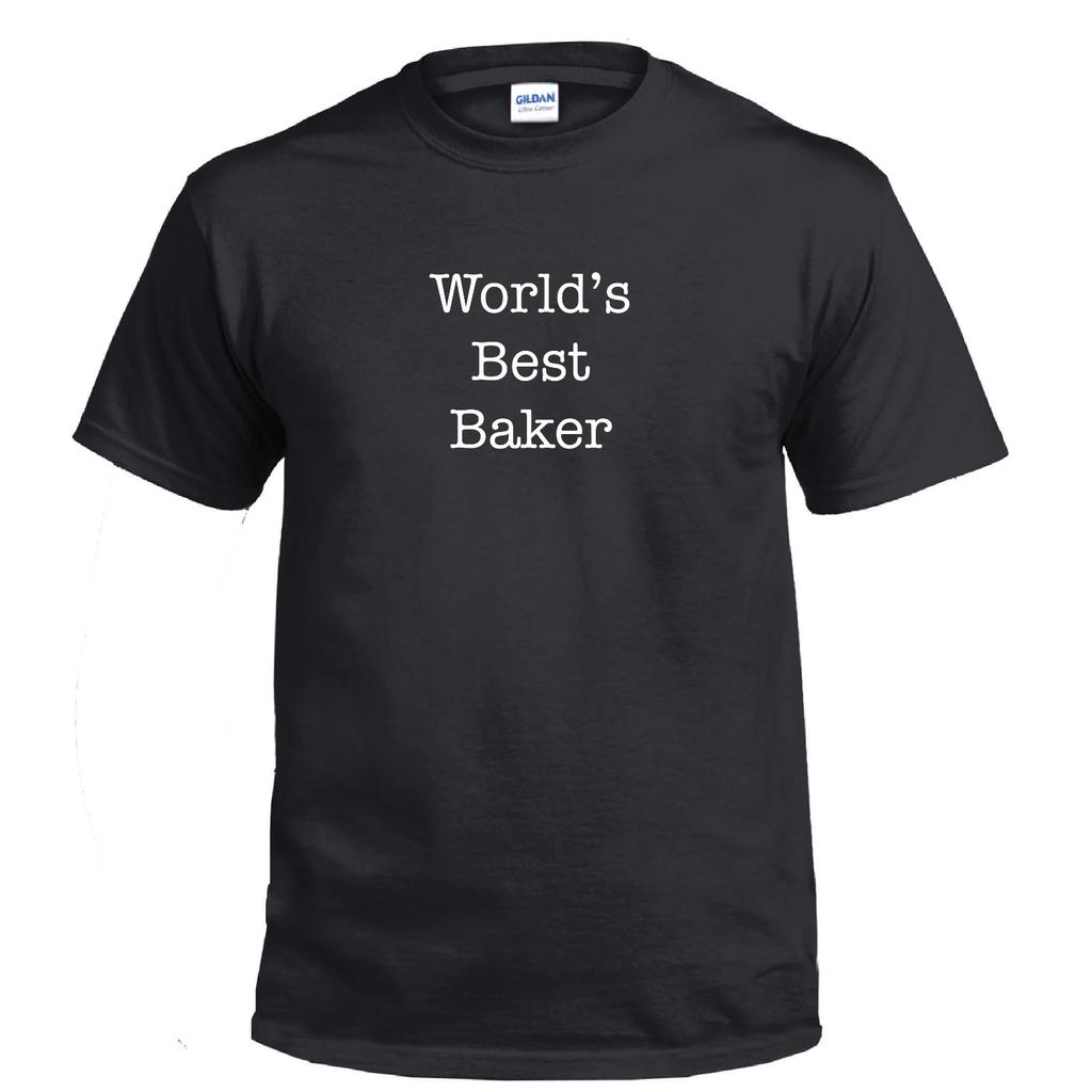 Worlds Best Baker Cake Cookies Cupcake Shirt Funny Shirt Gift Cotton T-Shirt