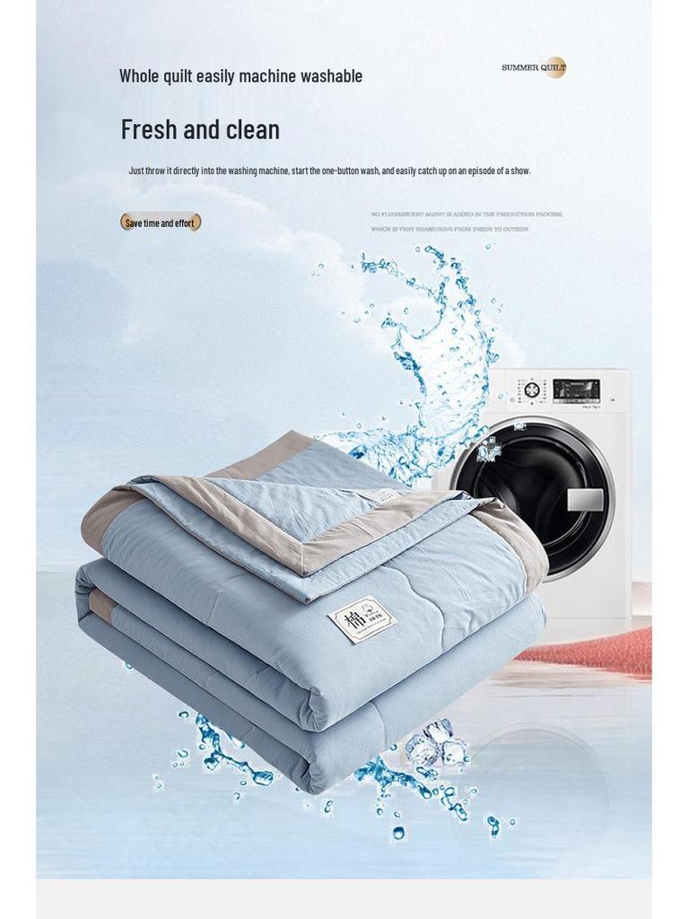 Class A Xinjiang Cotton Summer Quilt: Pure Cotton Cool, Machine Washable, Air Conditioning Friendly, Single Thin Cover and Lining