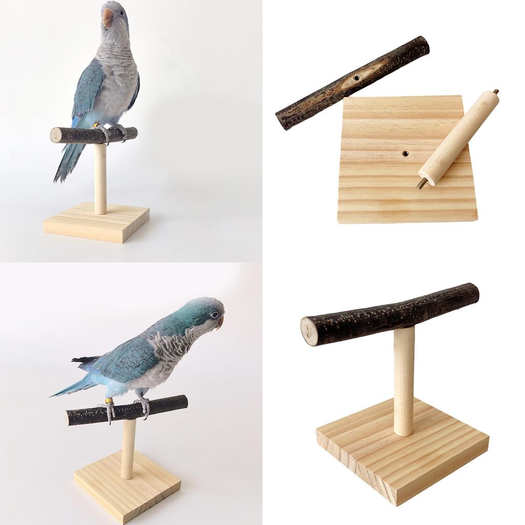 Vtáčie bidlo Prírodné drevené stojan pre papagáje Conure Potreby pre andulky Brúska Škrabadlo pre malé stredné papagáje Stojan Hračka