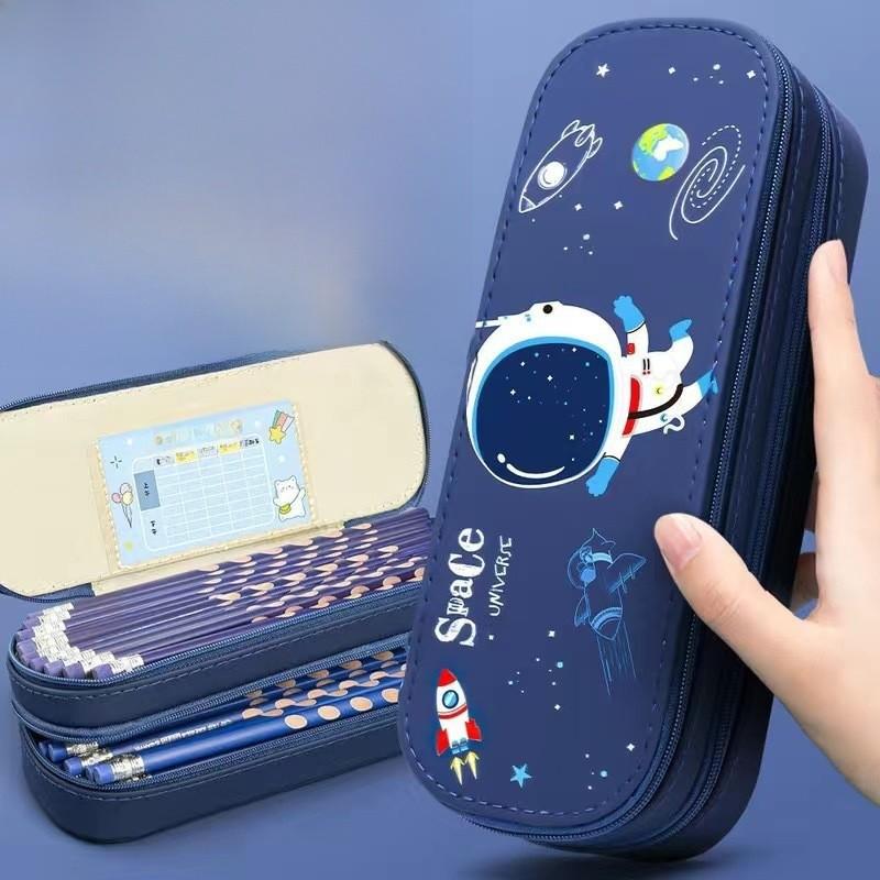 Weltraum-Astronauten-Federmäppchen aus wasserdichter Plane für Kinder und Schüler