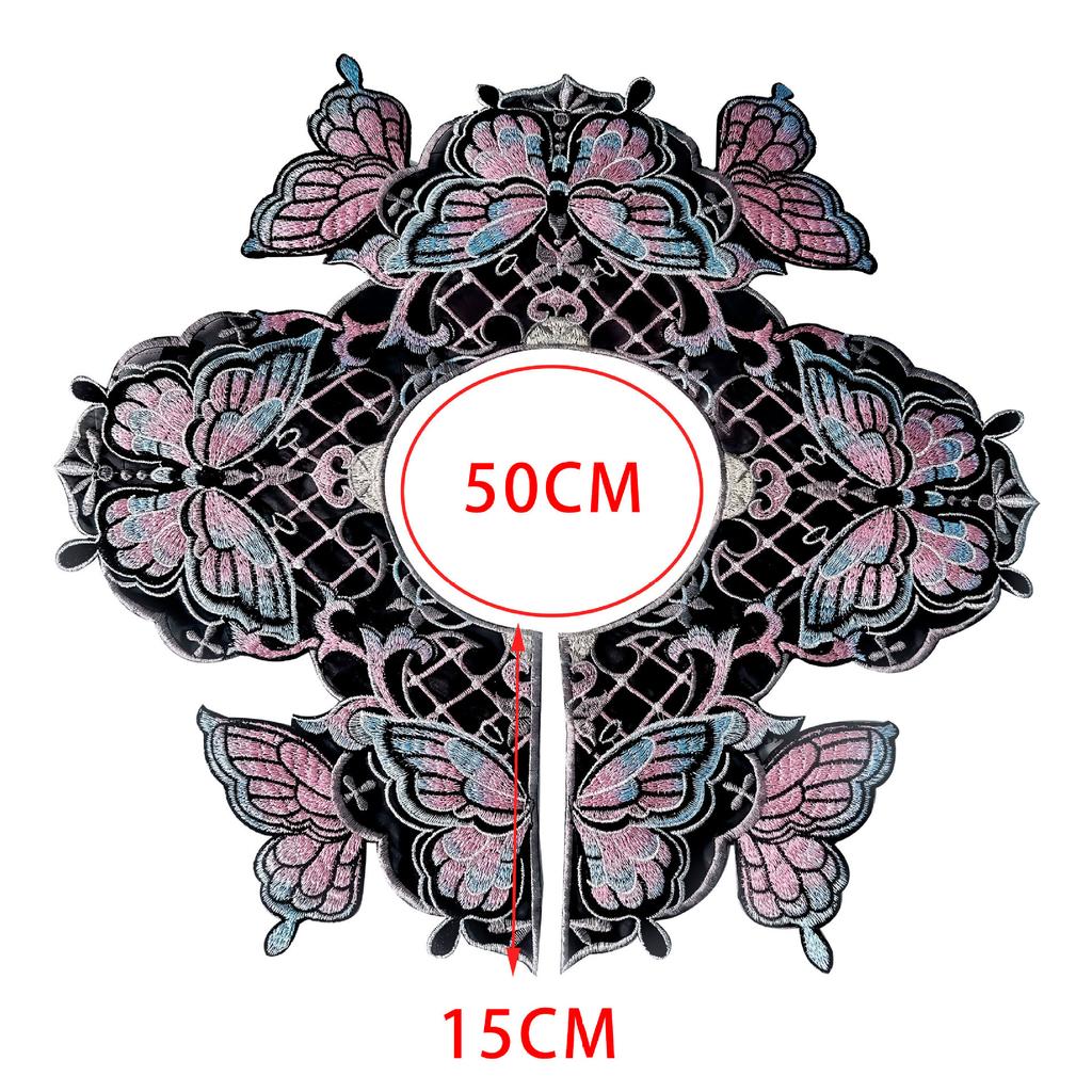Purple butterfly embroidery Hanfu collar adult cloud shoulder autumn and winter new Chinese style matching horse face skirt top