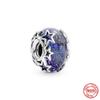 Neastamor Silver 925 Sparkling Blue Star Santa Claus Dangle Charm Bead Fit Original  Bracelet Pendant DIY Jewelry Women