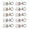 10 Sets Kordelendkappe Zinklegierung Multifunktional Drehbar Schmuck Armband Endkappe für Taschen Schuhe