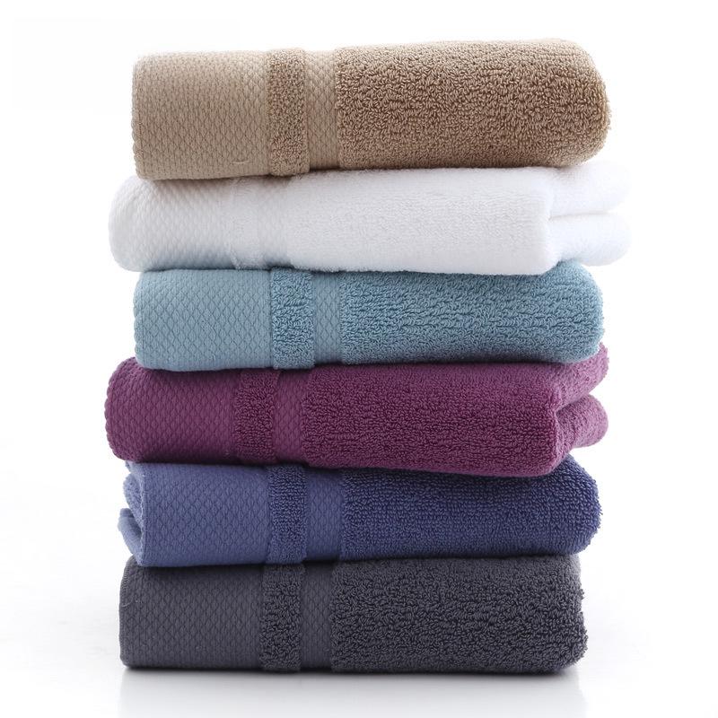 Long-Staple Thick Cotton Towel Set for Hotels with Custom Logo Option
