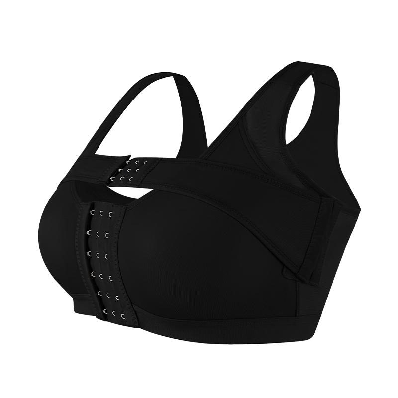Women Shapewear Bra with Hooks Compression Push Up Underwear Front Closure Lingerie Back Support Sports Bra Post-Surgery Top