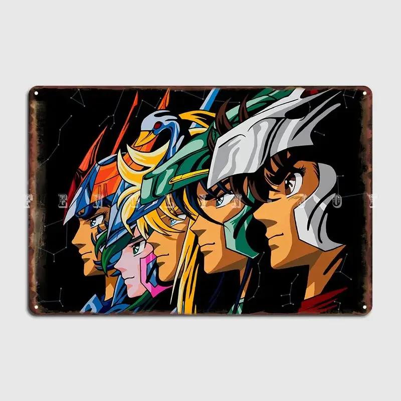 Seiya Knights Ofthe Zodiac Metal Sign Wall Mural Club Bar Custom Plaques Tin Sign Posters