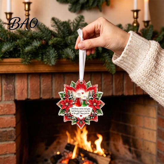 Gift for Christmas Heartfelt Holiday Keepsake Ornament, Acrylic Hanging Decoration Loved Indoor Outdoor Pendant Ones, Tree Home Party, Memorial