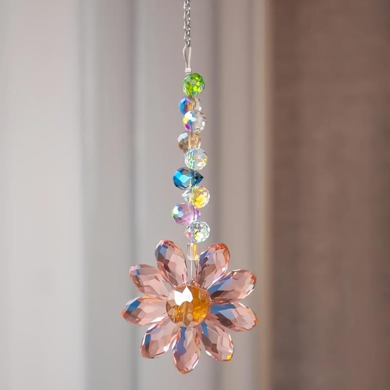 

1/7 шт 6 цветов украшение для двора сада маргаритка радуга создатель домашнего рождественского украшения в виде колокольчика ветра кулон красочный