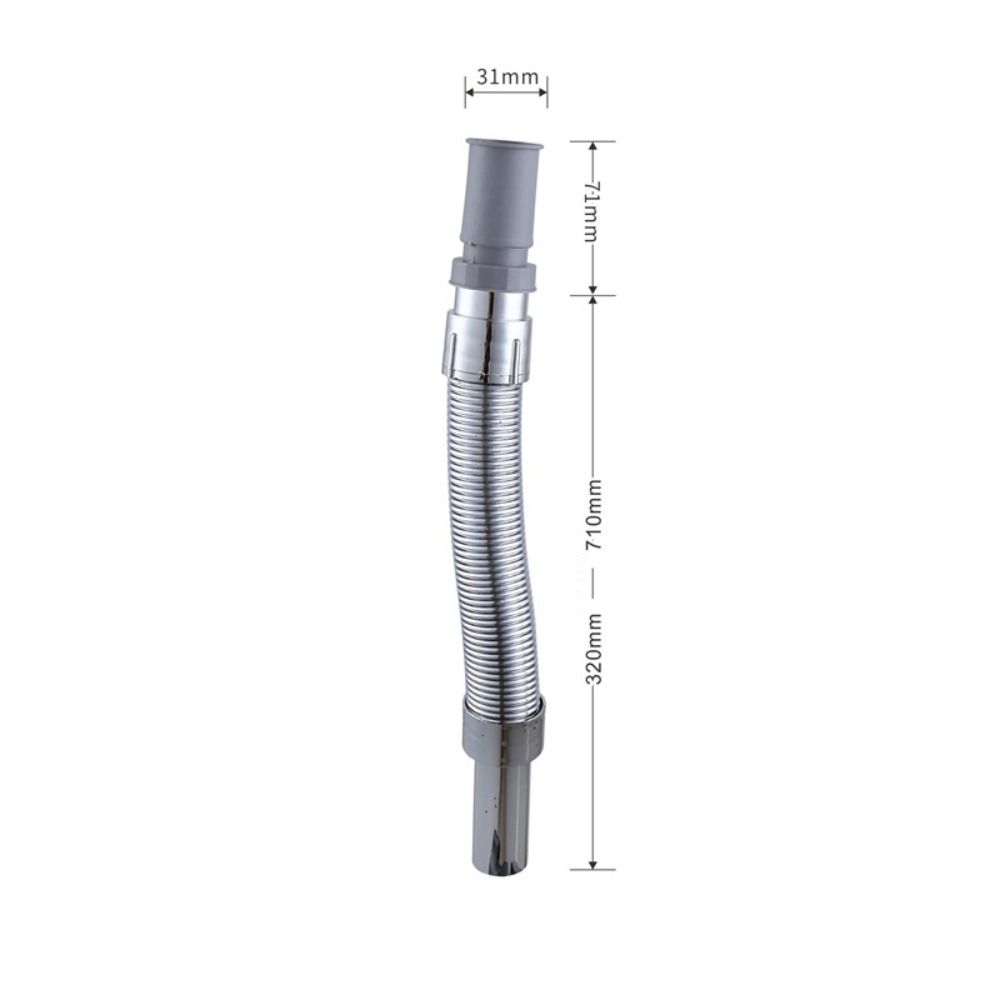 Odor-Proof Kitchen Sink Drain Pipe PVC Universal Sink Drain Tube Leak-Proof Anti Scalding Bowl Sink Water Hose Home Plumbing