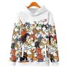 Katzen Süß Cartoon Kapuzenpullover Kawaii Langarm 3D Grafikdruck Lässige Streetwear für Herbst/Winter Neues Muster Herren/Damen Mit Kapuze
