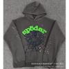 Sp1der Rapper YoungThug Same Foam Letter 555555 Couple Hoodie Pink Sweatshirt