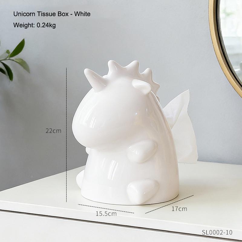 

Милая коробка для салфеток с единорогом, украшение для дома и гостиной, мультяшная коробка для салфеток, кухонные и ванные принадлежности для хранения, подарок
