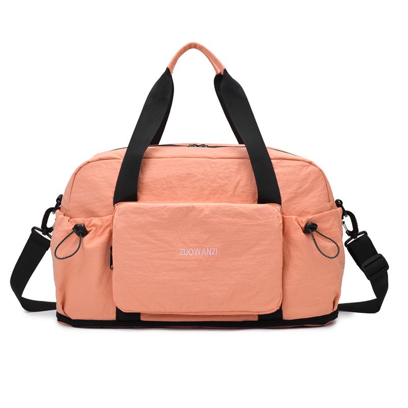 

Легкая расширяемая женская дорожная сумка с отделением для влажного/сухого и возможностью заниматься йогой и фитнесом розовый