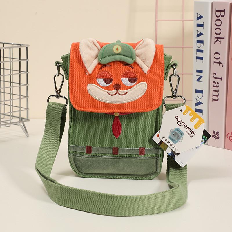 

Judy Zootopia Hopps Nick Wilde Plush Single Shoulder Crossbody Bag Gift Cartoon Nick Mobile Phone