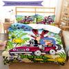 3pcs Custom Name Krtek Bedding Set Duvet Cover Closure Includes 1 Duvet Cover & 2 Pillowcases, Soft and Comfortable for All Seasons.