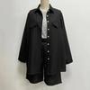 2 Pcs/Set Women Shirt Shorts Set Solid Color Long Sleeves Lapel Blouse