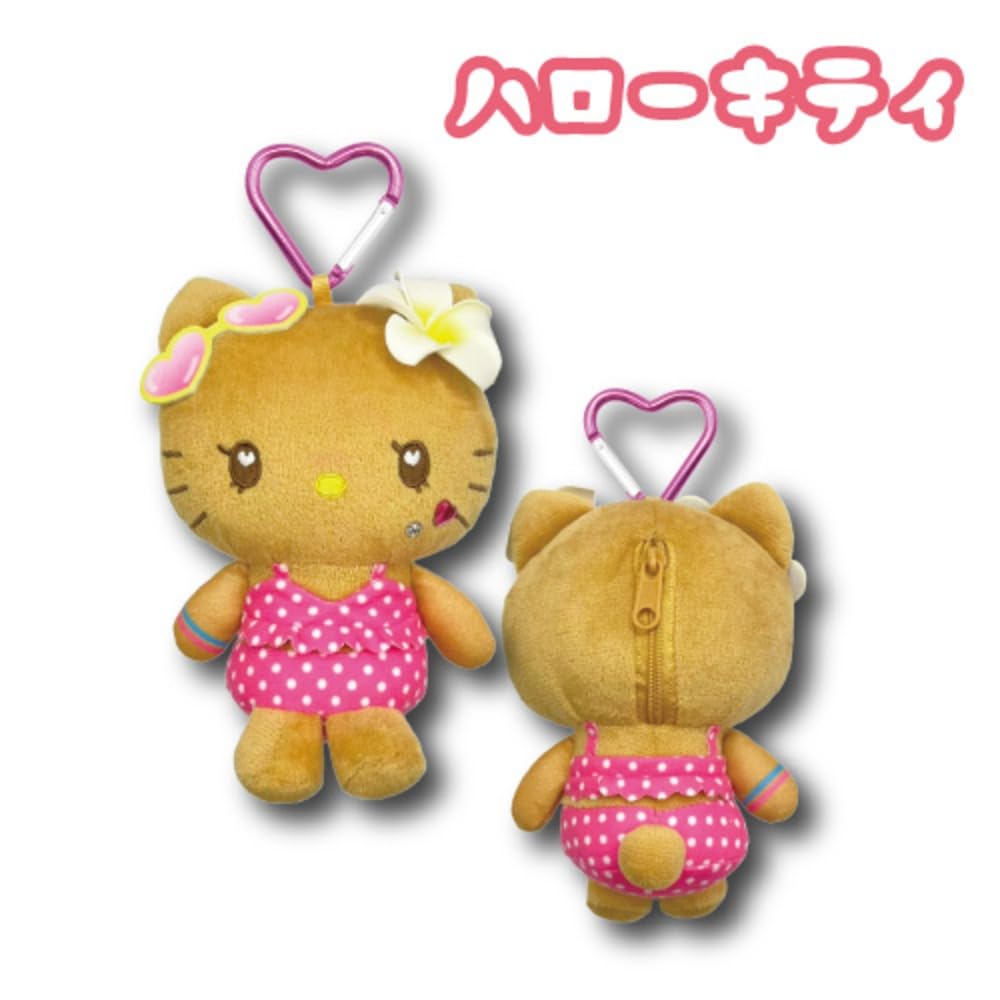 Hatayama Shoji Sanrio Mascot Pouch Gal 4 Hello Kitty Mini Pouch with Ball Small Item Plush Pouch with Cute Character Bag 13cm In 63203957 Chain, Case,
