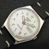 JAPAN 6309A VINTAGE SEIKO 5 AUTOMATIC MENS ARABIC WHITE DIAL WATCH a701307-5 R206a-a701307