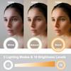 Ring Light Clip On Laptop Monitor, Webcam Light 10 Brightness Level Video Conference Lighting for Remote Working/Zoom Calls/Self Broadcasting/Live