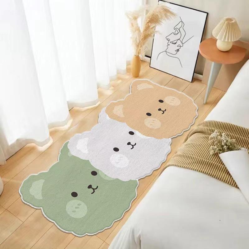 Cartoon Imitatie Kasjmier Tapijt Kinder Geluiddicht Vlekbestendig en Makkelijk Schoon te Maken Slaapkamer Bijzettafel Tapijt voor Huisdecoratie 60X160CM(2X5.3FT