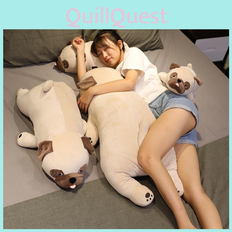Dog Pug Lying Plush Toy Animal Stuffed Doll Pillow Cartoon Decoration Gift Kids