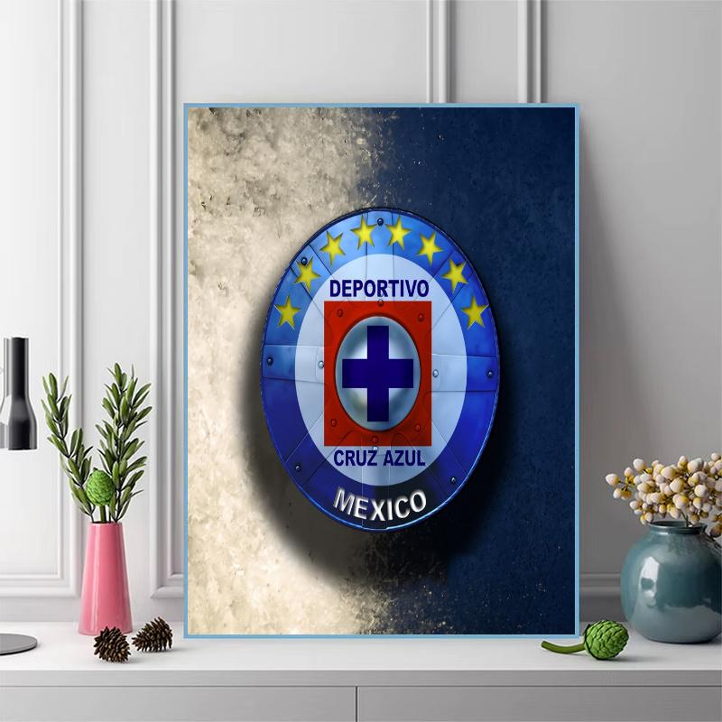 Cruz Azul Pattern 3pcs 100% Round Full Drill 5D DIY Diamond Painting Embroidery Cross Stitch Rhinestone Décor