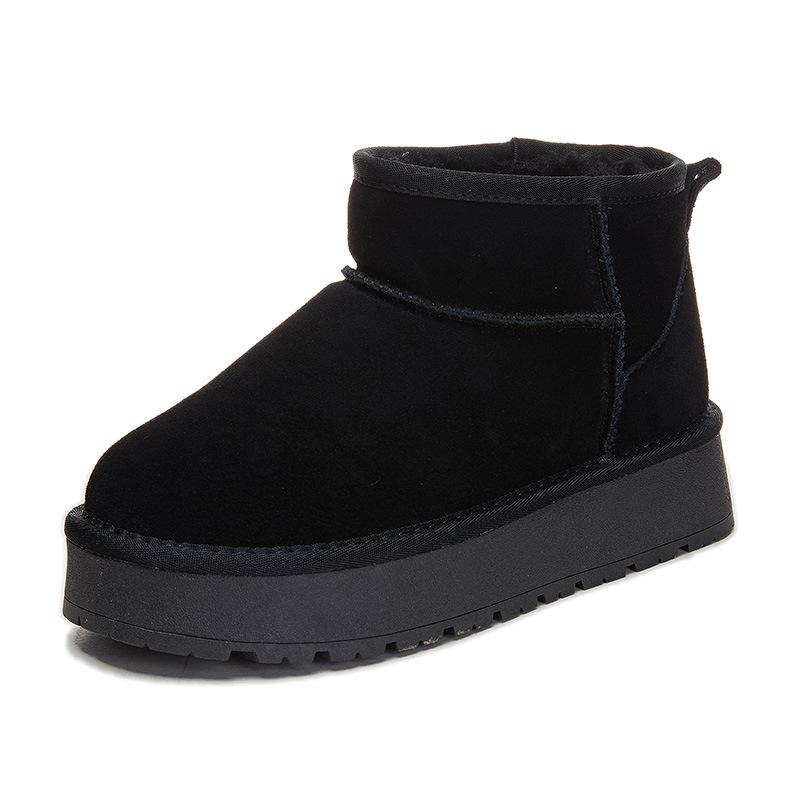 Snow boots women's 2025 new winter casual thick-soled cotton boots versatile Martin boots women's velvet warm women's boots