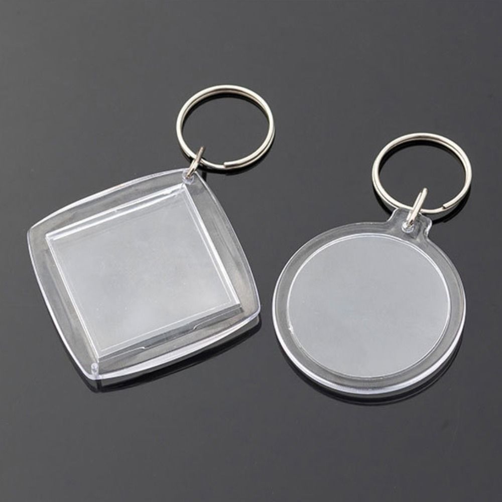 Transparenter Foto-Schlüsselanhänger, Schlüsselanhänger, Bilderrahmen, Schlüsselanhänger, trendiger leerer Rahmen, Schlüsselanhänger, Mädchen-Geschenk
