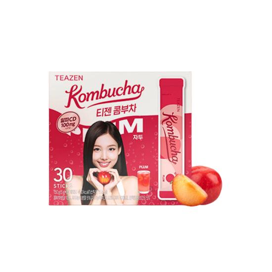 Teazen Kombucha Melon Glutathione 30 Sticks, Plum Alpha-CD 30 Sticks (12 Options)