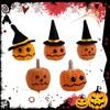 Funny Crochet Pumpkin Doll Positive Knitted Wool Doll Desk Ornaments Christmas Halloween Decoration Party Favor Día de muertos