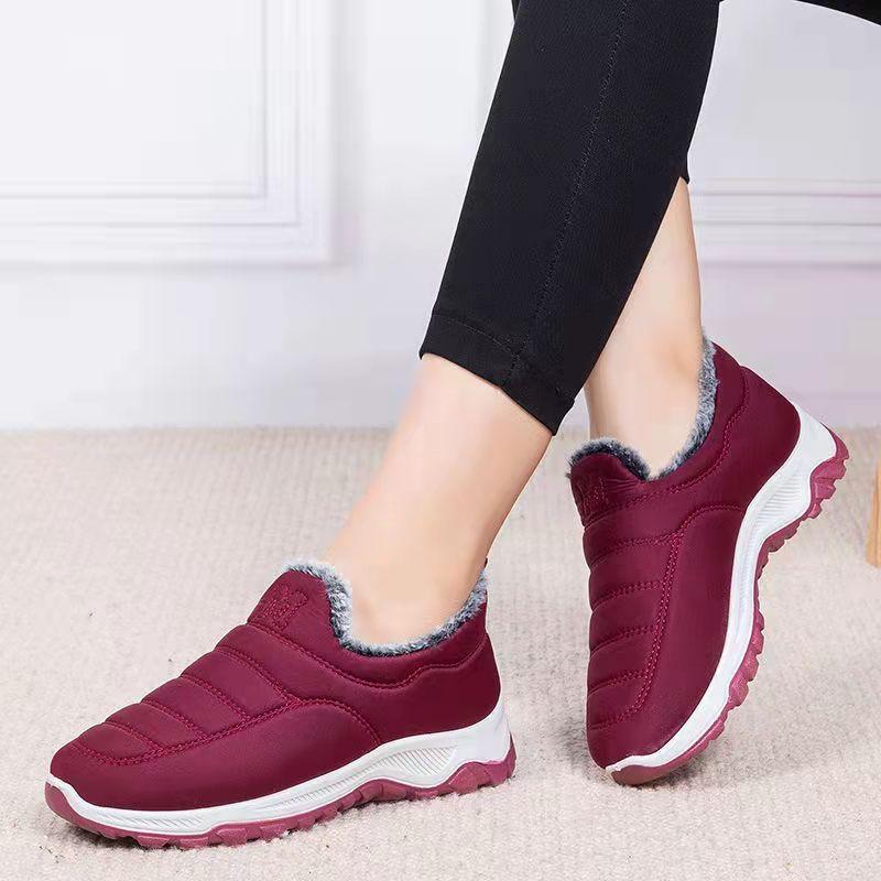 

2025 зима новые хлопковые туфли женские осень и зима утолщенный бархат теплые пожилые туфли для мамы хлопковые туфли 36