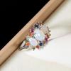 Fashion Unique Color Zirconia Ring New Light Luxury Exquisite Retro Ladies Wedding Jewelry Accessories Birthday Gift