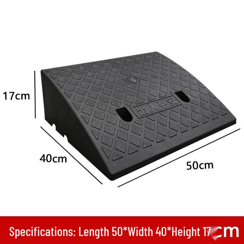 Plastic Ramp Pad: Car Uphill Climbing Slope Curb Threshold Speed Bump Step.