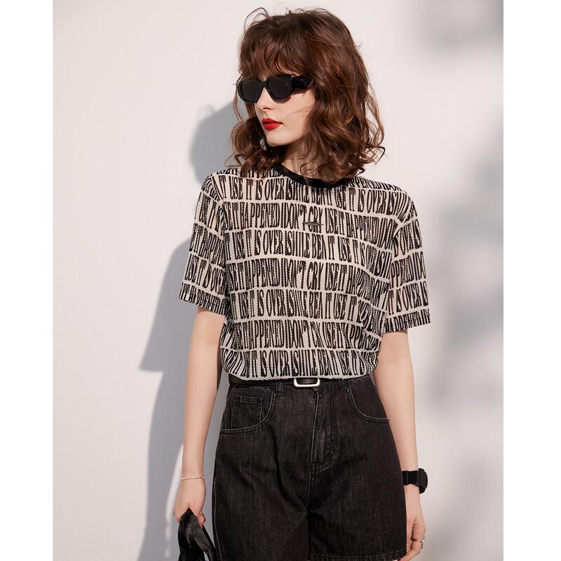 Bailuyu Women s Round Neck Short Sleeve T-shirt S