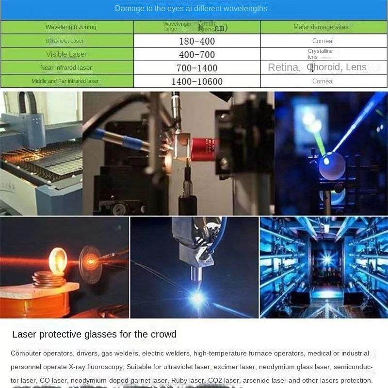 Lunettes de protection coupe-vent pour soudage électrique au laser soudage à l'arc à l'argon deux lunettes de protection 1064 nm