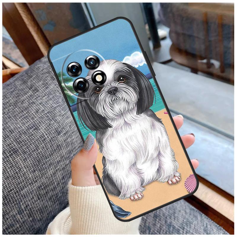 Cartoon Shih Tzu Dog Case For OnePlus 13T 8T 10T 9 10 Pro 15 13 12 11 13R 12R Nord CE 5 2 3 4 Lite N20 N30 Coque