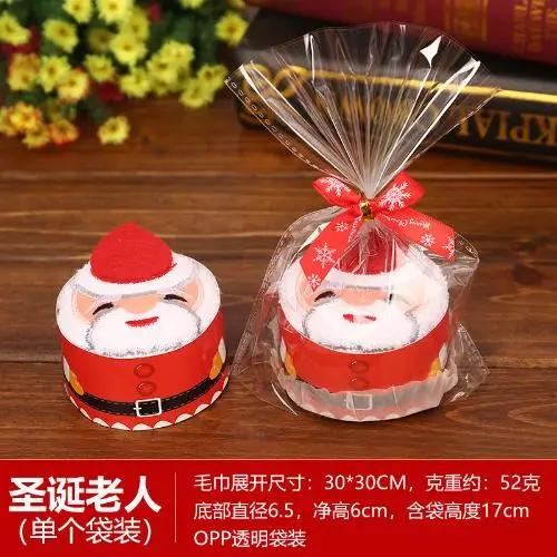 3pcs Christmas Soft New Christmas Hand towel Red Santa New Year gift Hand wash Face towel Home bathroom