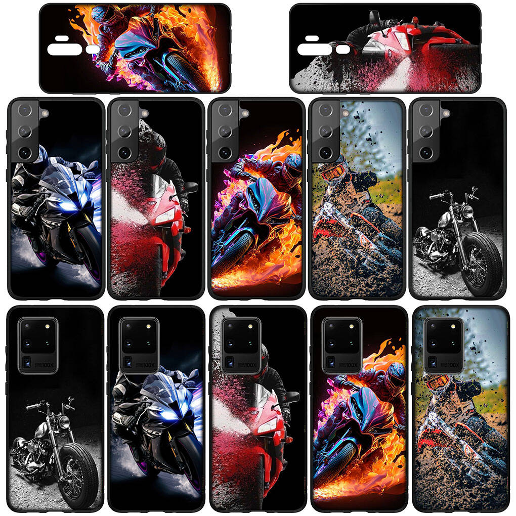 For Samsung Galaxy S25 S24 iPhone 17 16 15 Xiaomi Redmi Note 14 13 12 11 Plus Pro Max XR A37 A57 Case Motorcycle Mobile Poster Moto Cross OPPO Huawei